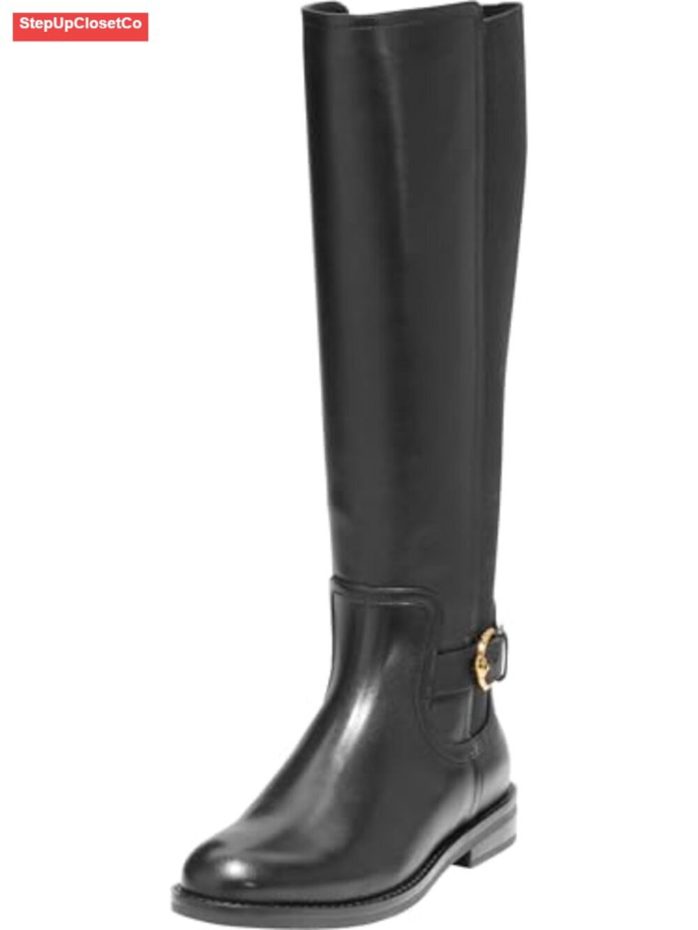 Knee-High Equestrian Riding Boots Leather Pull-On Women's
